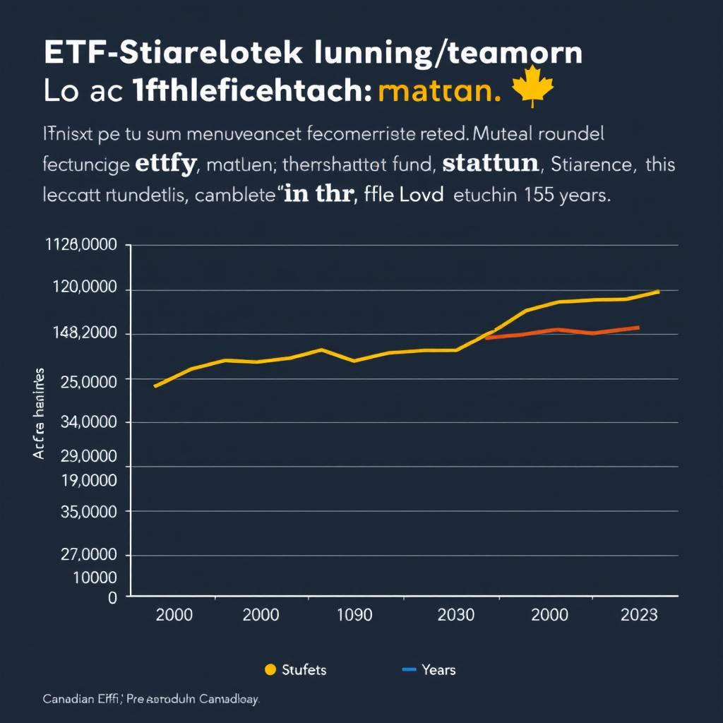 Performance comparison chart showing ETF index tracking versus actively managed mutual fund returns over 15 years in Canadian markets